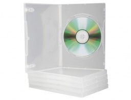 5 cajas Q-Connect para DVD transparentes